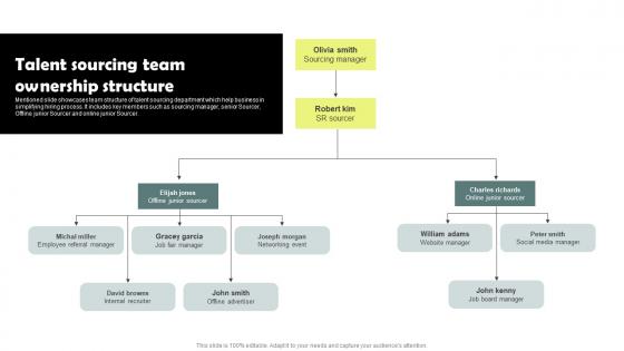 Talent Sourcing Team Ownership Structure Workforce Acquisition Plan For Developing Talent