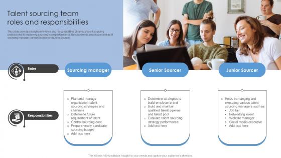 Talent Sourcing Team Roles And Responsibilities Sourcing Strategies To Attract Potential Candidates