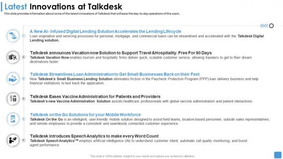 Talkdesk funding elevator latest innovations at talkdesk ppt gallery inspiration