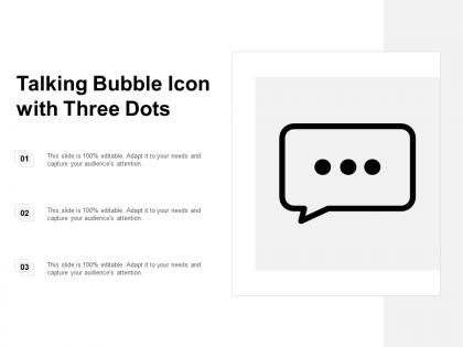 Talking bubble icon with three dots