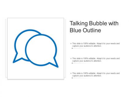 Talking bubble with blue outline
