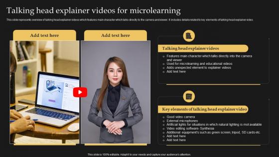 Talking Head Explainer Videos For Microlearning Synthesia AI Text To Video AI SS V