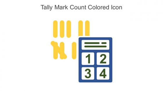 Tally Mark Count Colored Icon in powerpoint pptx png and editable eps format