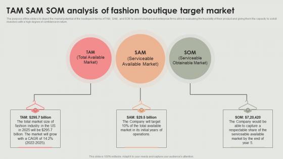 Tam Sam Som Analysis Boutique Target Market Retail Clothing Boutique Business Plan BP SS