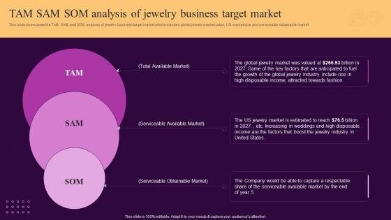 Tam Sam SOM Analysis Of Jewelry Business Target Market Ornaments Photography Business BP SS