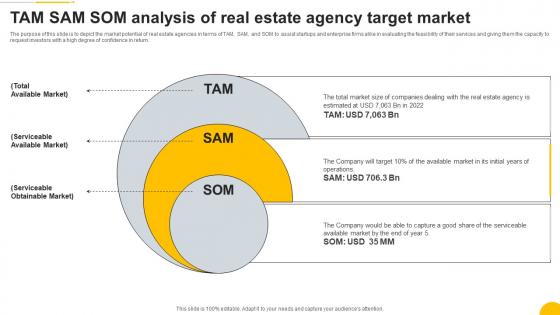 Tam Sam Som Analysis Of Real Estate Property Consulting Firm Business Plan BP SS