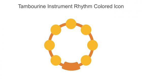 Tambourine Instrument Rhythm Colored Icon In Powerpoint Pptx Png And Editable Eps Format