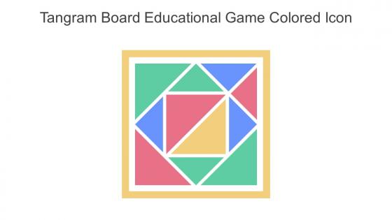Tangram Board Educational Game Colored Icon In Powerpoint Pptx Png And Editable Eps Format