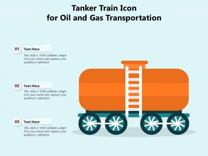 Tanker train icon for oil and gas transportation