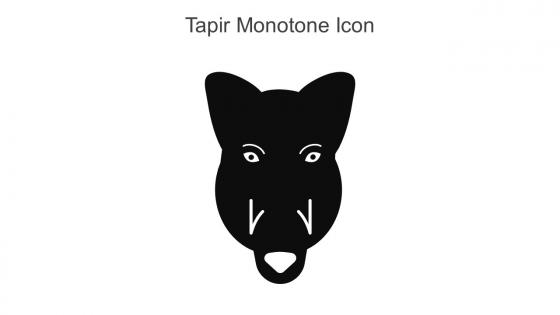 Tapir Monotone Icon In Powerpoint Pptx Png And Editable Eps Format