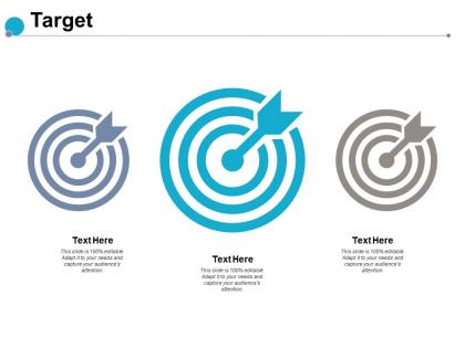 Target arrow our goal e126 ppt powerpoint presentation summary deck