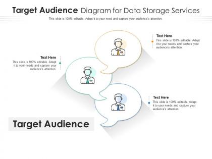 Target audience diagram for data storage services infographic template