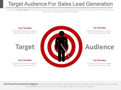 Target audience for sales lead generation ppt slides