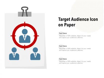 Target audience icon on paper