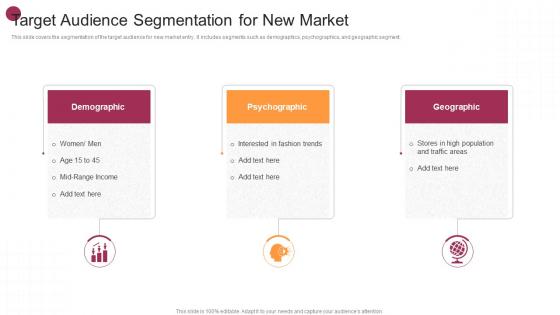 Target Audience Segmentation For New Market New Market Expansion Plan For Fashion Brand