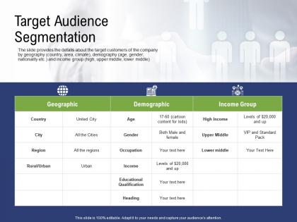 Target audience segmentation pre seed capital ppt background