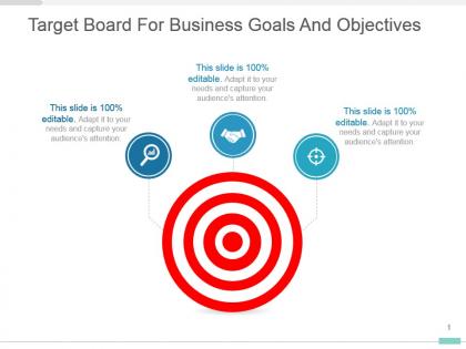 Target board for business goals and objectives ppt layout