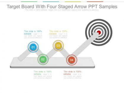 Target board with four staged arrow ppt samples