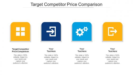 Target competitor price comparison ppt powerpoint presentation infographics layout cpb
