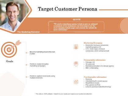 Target customer persona ppt powerpoint presentation slides graphics pictures