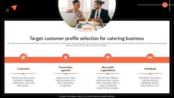 Target Customer Profile Selection For Catering Services Business Plan BP SS