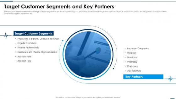 Target Customer Segments And Key Partners Digital Healthcare Solution Pitch Deck