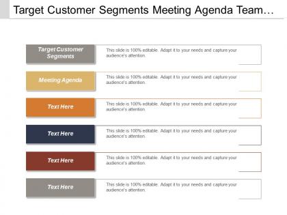Target customer segments meeting agenda team management lead generation