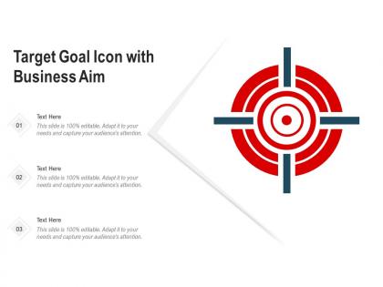 Target goal icon with business aim