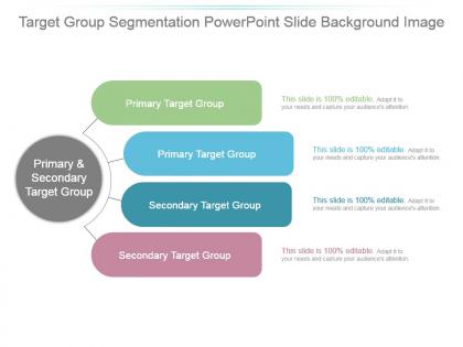 Target group segmentation powerpoint slide background image