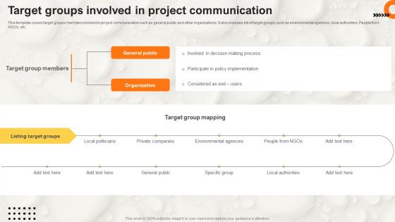 Target Groups Involved In Project Communication Stakeholder Communication Strategy SS V