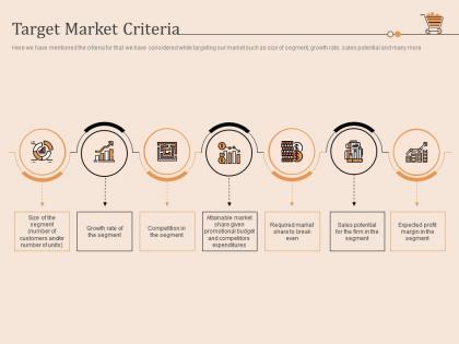 Target market criteria retail store positioning and marketing strategies ppt topics