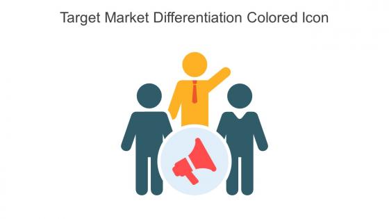 Target Market Differentiation Colored Icon In Powerpoint Pptx Png And Editable Eps Format