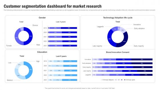 Target Market Grouping Customer Segmentation Dashboard For Market Research MKT SS V
