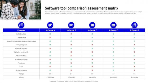 Target Market Grouping Software Tool Comparison Assessment Matrix MKT SS V