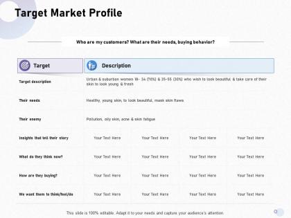 Target market profile their enemy ppt powerpoint presentation portfolio slideshow