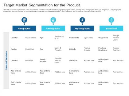 Target market segmentation for the product raise debt capital commercial finance companies ppt tips