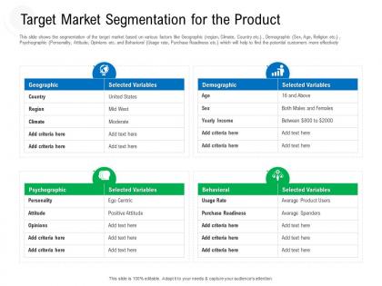 Target market segmentation for the product raise government debt banking institutions ppt grid