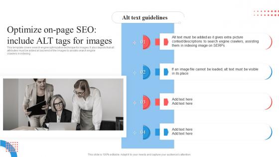 Target Marketing Process Optimize On Page SEO Include ALT Tags For Images