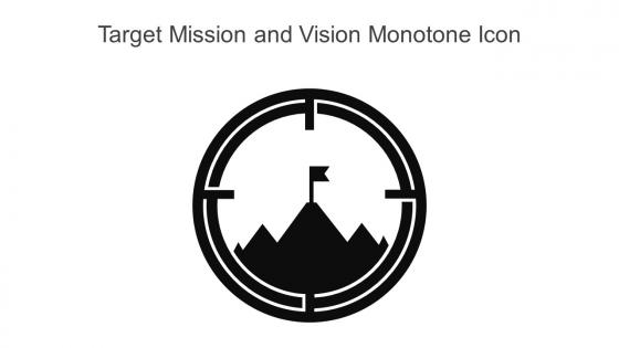 Target Mission And Vision Monotone Icon In Powerpoint Pptx Png And Editable Eps Format