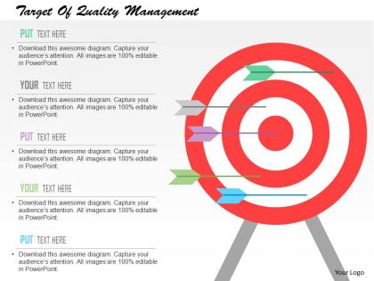 Target of quality management flat powerpoint design