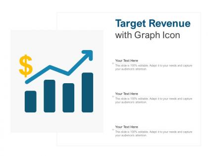Target revenue with graph icon