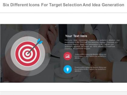 Target selection board and icons powerpoint slides