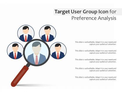 Target user group icon for preference analysis
