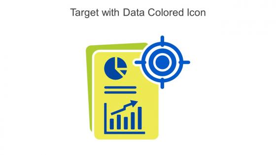 Target With Data Colored Icon In Powerpoint Pptx Png And Editable Eps Format
