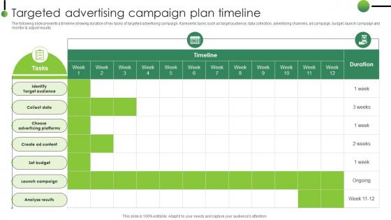 Targeted Advertising Campaign Plan Timeline Strategic Plan To Enhance Digital Strategy SS V