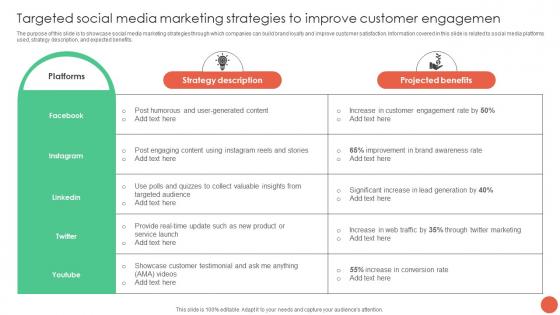 Targeted Social Media Marketing Strategies To Improve Database Marketing Techniques MKT SS V