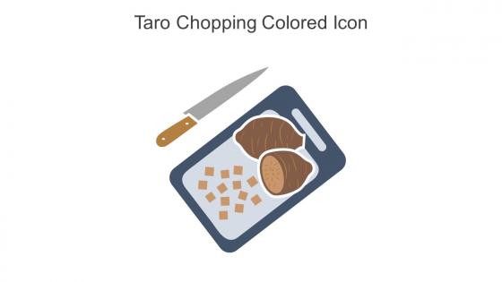 Taro Chopping Colored Icon In Powerpoint Pptx Png And Editable Eps Format