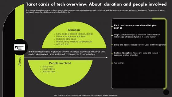 Tarot Cards Of Tech Overview About Duration And People Manage Technology Interaction With Society Playbook