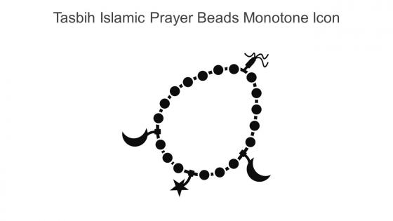Tasbih Islamic Prayer Beads Monotone Icon In Powerpoint Pptx Png And Editable Eps Format