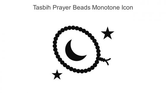 Tasbih Prayer Beads Monotone Icon In Powerpoint Pptx Png And Editable Eps Format